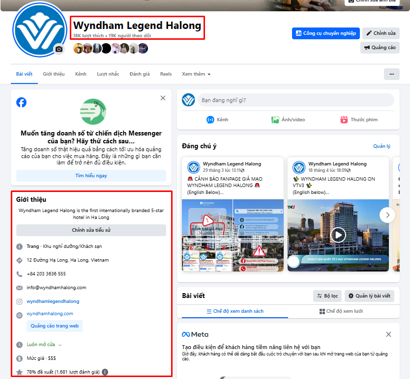 Trang facebook duy nhất